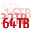 License Key - storage extension up to 4, 8, 16, 32, 64 TB