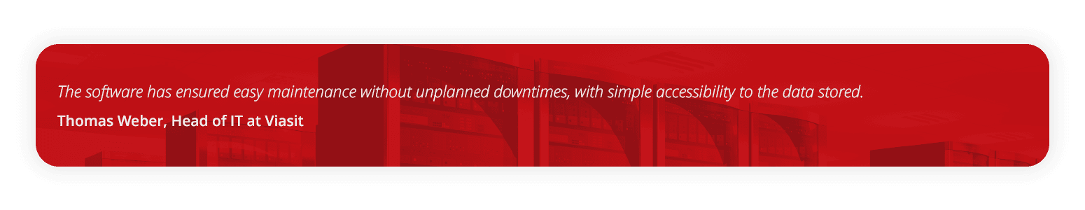 quote Thomas Weber, Head of IT at Viasit