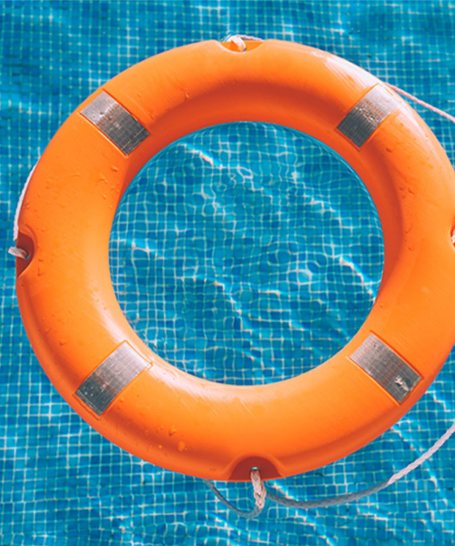 Lifebuoy drifting in the pool with the article title | Open-E JovianDSS