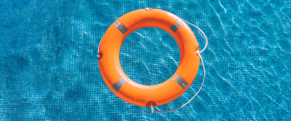 Lifebuoy drifting in the pool with the article title | Open-E JovianDSS