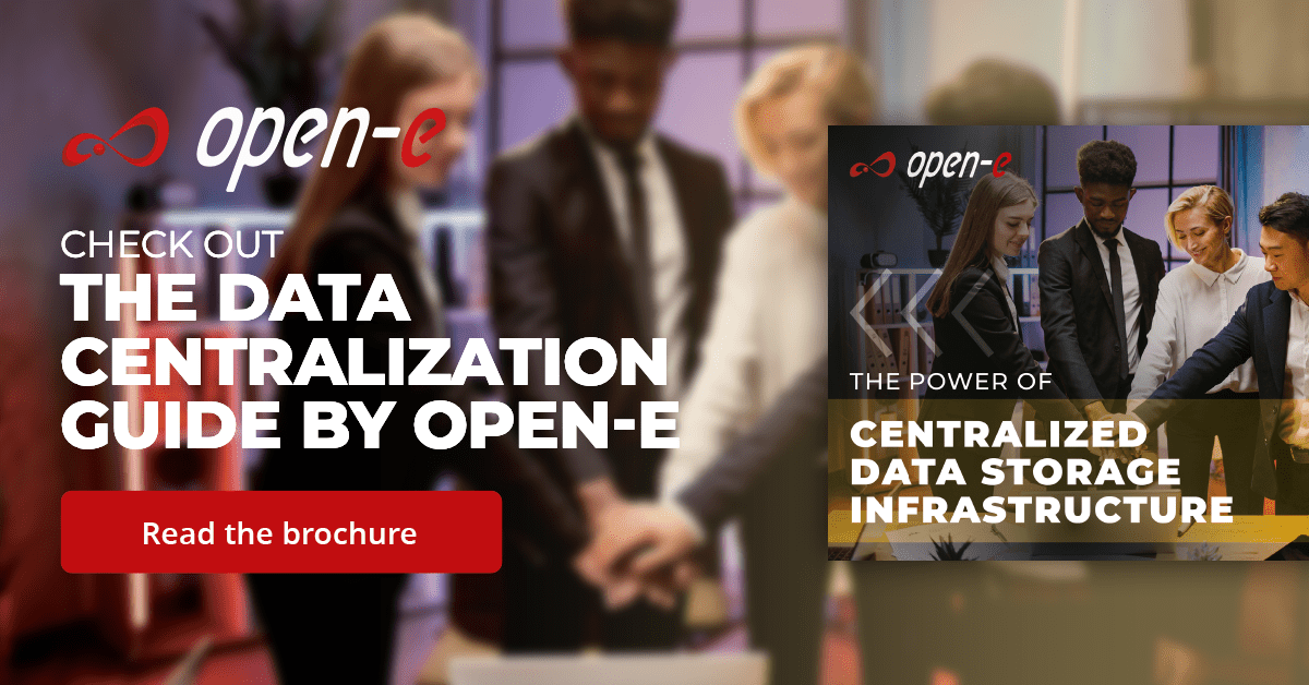IT Team Working with Centralized Data Storage Solution