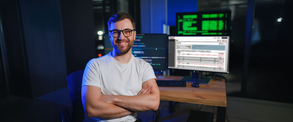 Happy Data Storage Administrator using Open-E JovianDSS for his Data Storage System