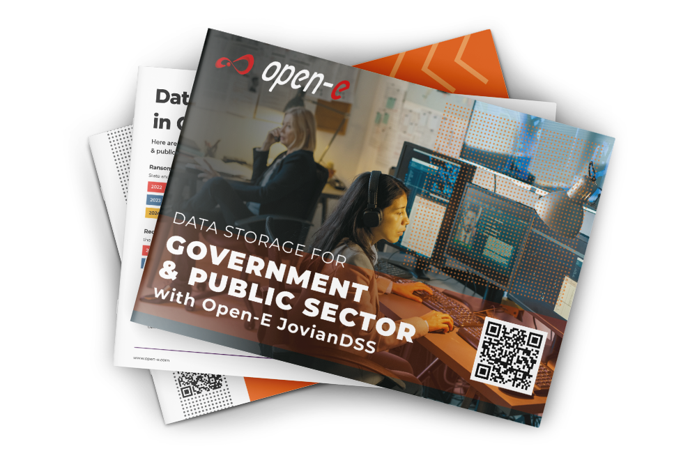 people sitting in the public office serving citizens by telephone and computer | Open-E JovianDSS