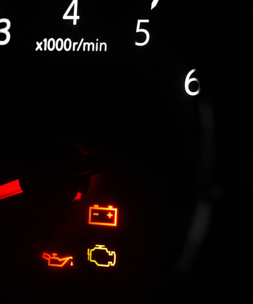 Engine with blinking car state controls