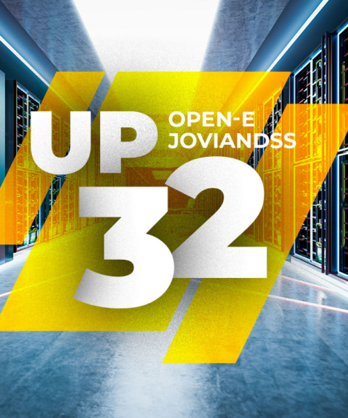 server room with machines powered by Open-E JovianDSS Up32