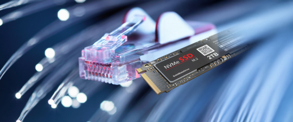 NVMe drive, fibre channel, ethernet