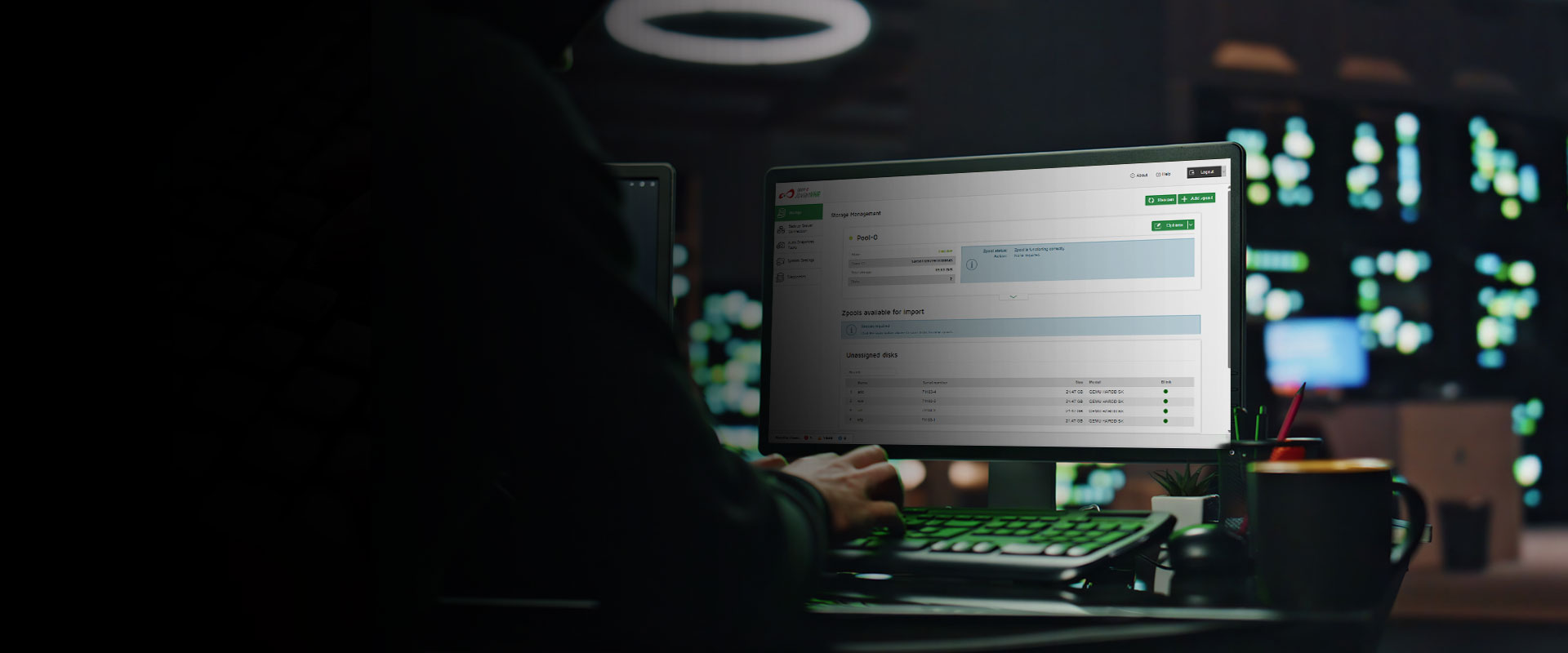 computer running Open-E JovianVHR - a double layer immutability solution for Linux Hardened Repository