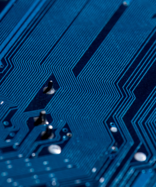 blue motherboard powering up an Open-E JovianDSS-based data storage system