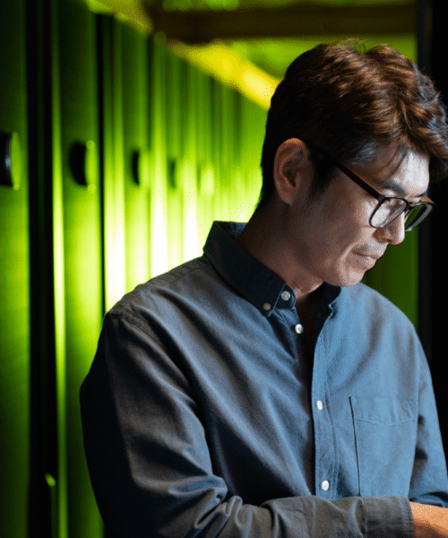 data storage administrator in a server room