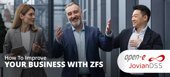 business people happy to provide business with ZFS and Open-E JovianDSS