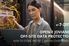 Open-E JovianDSS Off-Site Data Protection Female Data Administrator setting up the server