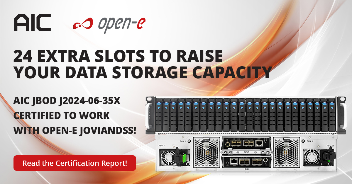 AIC J2024-06-35X JBOD | Hardware Certified with Open-E JovianDSS