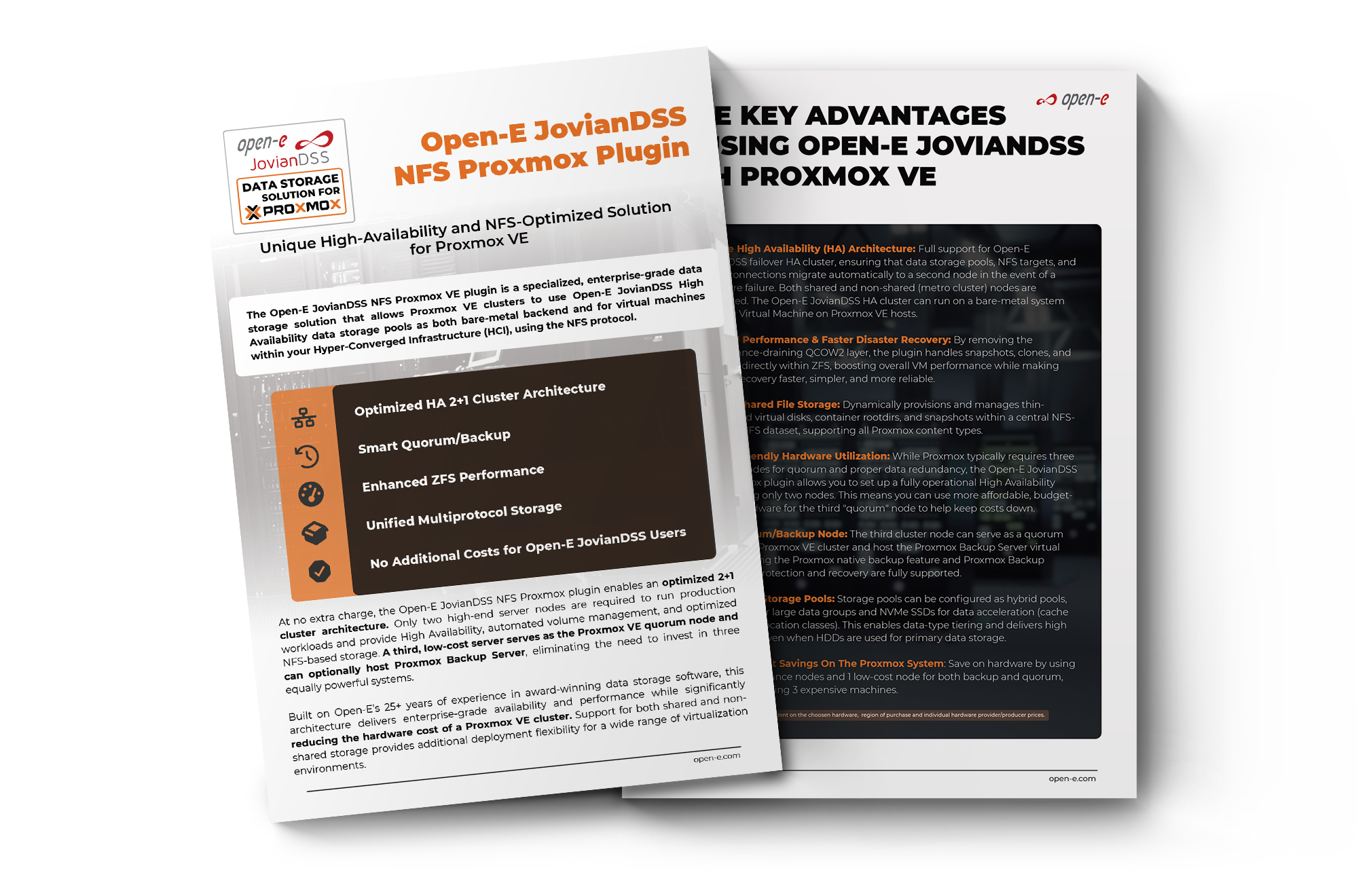 Open-E NFS Plugin for Proxmox VE Data Sheet