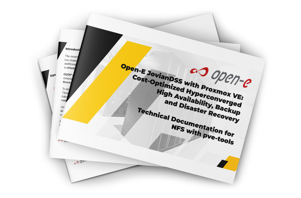 Cost-Optimized Hyperconverged High Availability with Open-E JovianDSS & Proxmox VE Technical Documentation