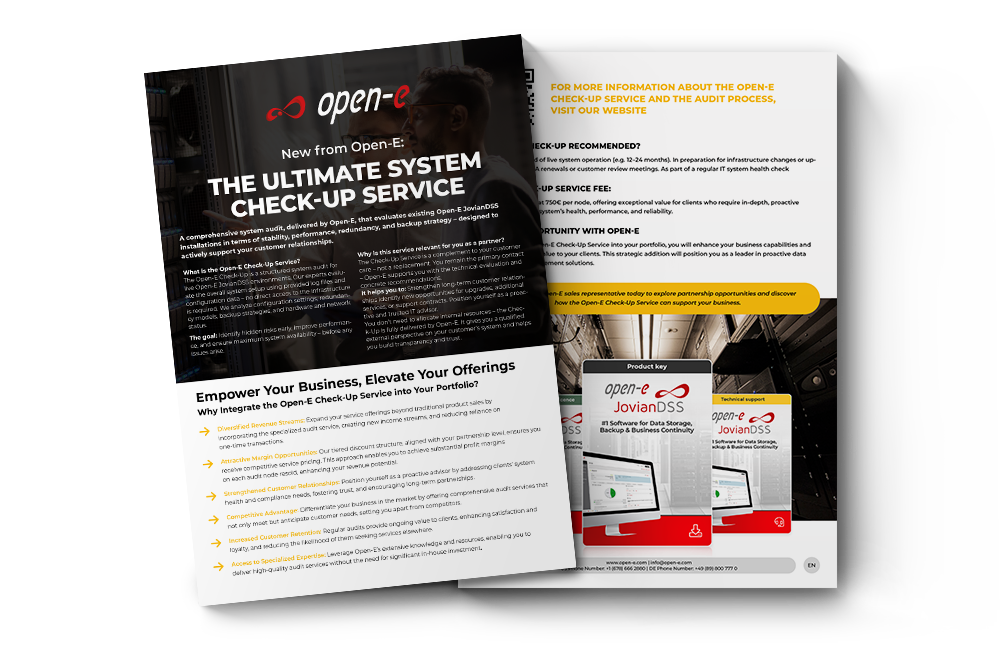 Open-E Check-Up Service – The Ultimate System Check for Your Storage Solution