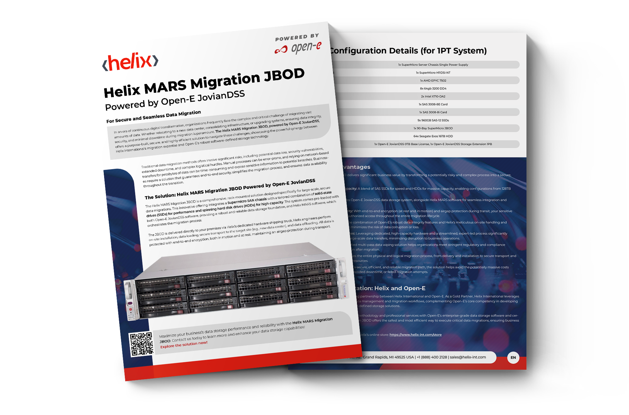 Helix MARS Migration JBOD Powered by Open-E JovianDSS