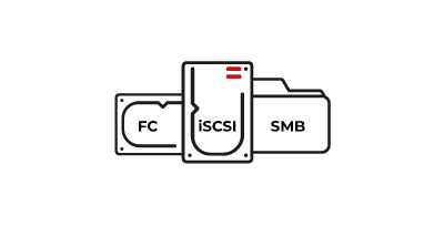Open-E Fibre Channel iSCSI SMB support scheme