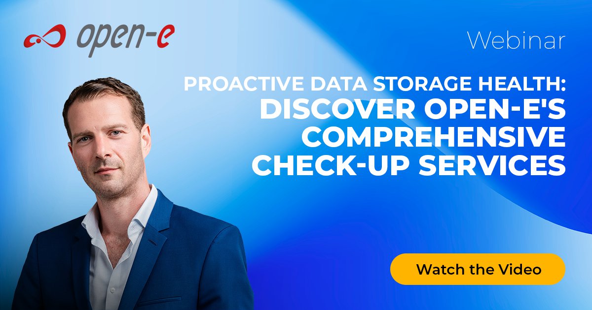 data storage specialist explaining the Open-E Check-Up Service during a webinar