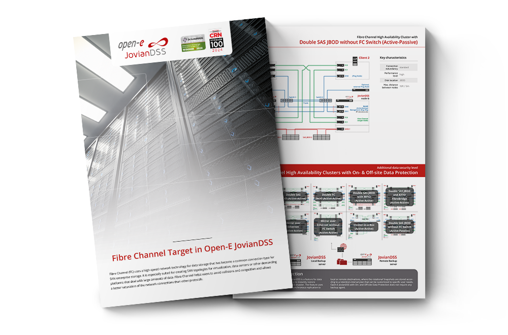 Fibre Channel Target in Open-E JovianDSS