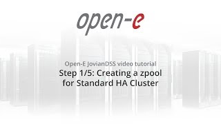 Setting up Open-E JovianDSS Standard HA Cluster - step 1/5:  Creating a zpool