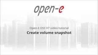 Creating volume snapshot