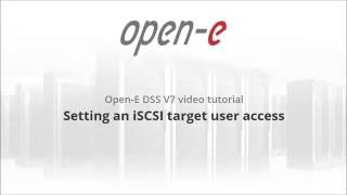 Setting an iSCSI target user access
