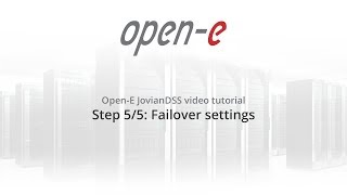 Setting up Open-E JovianDSS Standard HA Cluster - step 5/5: Failover settings