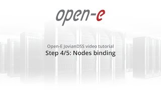 Setting up Open-E JovianDSS Standard HA Cluster - step 4/5: Nodes binding
