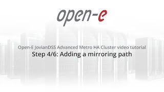 Setting up Open-E JovianDSS Advanced Metro HA Cluster - step 4/6: Adding a mirroring path