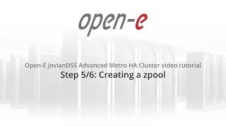 Setting up Open-E JovianDSS Advanced Metro HA Cluster - step 5/6: Creating a zpool