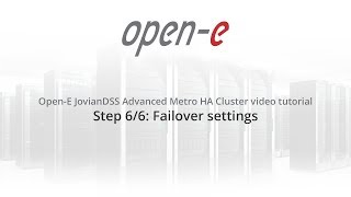 Setting up Open-E JovianDSS Advanced Metro HA Cluster - step 6/6: Failover settings