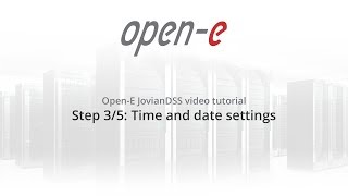 Setting up Open-E JovianDSS Standard HA Cluster - step 3/5: Time and date settings