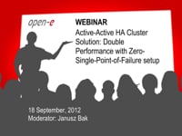 Active-Active HA Cluster Solution: Double Performance with Zero-Single-Point-of–Failure setup