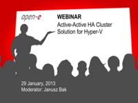 Active-Active HA Cluster Solution for Hyper-V 2008 R2 SP1