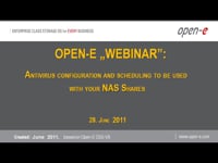 Antivirus configuration and scheduling to be used with your NAS Shares