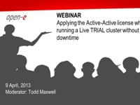 Applying the Active-Active license while running a Live TRIAL cluster without downtime