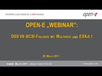 DSS V6 iSCSI-Failover mit Multipath und ESXi4.1