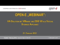 HA Solution mit VMware und DSS V6 als Virtual Storage Appliance