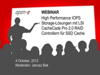 High Performance IOPS Storage-Lösungen mit LSI CacheCade RAID Controllern für SSD Cache