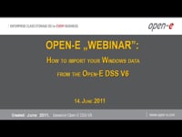 How to import your Windows data from the Open-E DSS V6