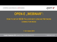 How to setup iSCSI Failover with Unicast Network connection mode