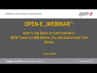 Open-E - Backup Functions