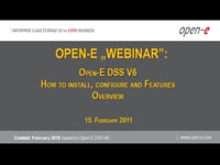 Open-E DSS V6 - How to install, configure and Features Overview