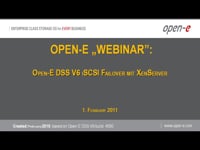 Open-E DSS V6 iSCSI Failover mit XenServer