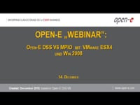 Open-E DSS V6 MPIO mit VMware ESXi 4.1 und Windows 2008