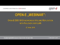 Open-E DSS V6 Synchronous Volume Replication with Failover over LAN