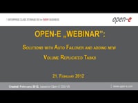 Solutions with Auto Failover when Adding new volume Replicated Tasks