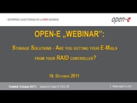 Storage Solutions - Are you getting your emails from your RAID controller?