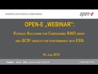 Storage Solutions for Configuring RAID array and iSCSI targets for performance with ESXi