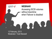 Accessing iSCSI volumes without downtime when Failover is disabled